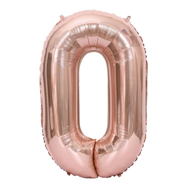 Globo de aluminio digital grande de 90 cm, globo de helio de papel de aluminio para cumpleaños de 40 pulgadas, dorado, plateado y oro rosa