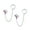 Pink, variant on Womens Celestial Moon & Star Pierced Cartilage & Ear Lobe Stud Earrings .925 Sterling Silver