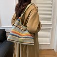 thumbnail image 4 of Bolso tejido de moda para mujer, bolso de hombro de gran capacidad de vaquero, bolso de vacaciones, bolso de mano ligero de moda, paquete de hombro, 4 of 9