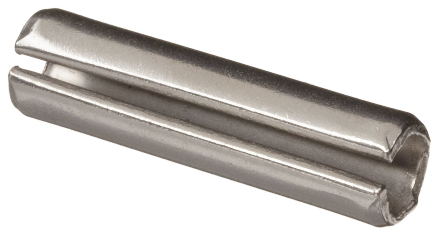 Carbon Steel Spring Pin 2 Length 3/16 Nominal Diameter Pack of 100 Plain Finish 