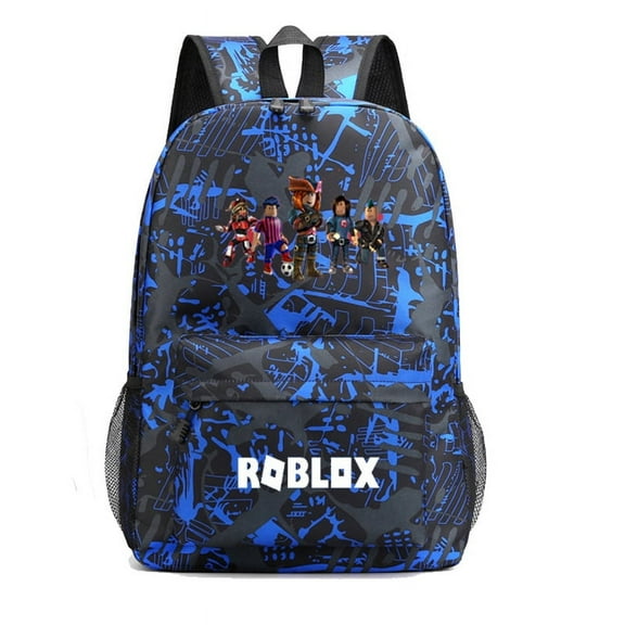 Roblox printed backpack, waterproof, casual and lightweight, suitable for primary and secondary school students, 17-inch backpack