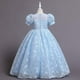 thumbnail image 5 of Vestido Para Niñas, Ropa Para Niñas, Vestido Para Niños, Vestido De Princesa De Manga Corta, Vestido De Cola De Flores, Falda, Vestido De Tutú Azul Odeerbi  LM103-1951, 5 of 5