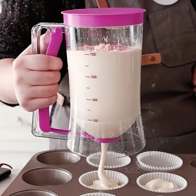 Pancake Cupcake Batter Separator - Handheld Funnel Measuring Cup Tool For Clutter-free Baking, Batter Separator Cupcake Pancake Cookies Cake Waffles The Perfect Baking Tool For Cupcakes, Waffles, Muff