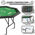 thumbnail image 6 of Danolapsi Poker Table Foldable,Octagon Poker Table with Collapsible Legs & Stainless Steel Cup Holders,Folding Texas Holdem Poker Table,Casino Leisure Gamimg Table for 8 Players, 6 of 8