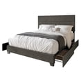 thumbnail image 4 of Home Design Kapaa Full Upholstered Storage Platform Bed Frame with Horizontal Channel-Tufting and Side Drawers, Gray, Easy Assembly, 4 of 6