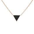 thumbnail image 1 of Kobelli Collier Triangle Diamant Noir 14k Or Rose, 1 of 4