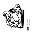 thumbnail image 2 of Arte de metal con forma de animal, hecho a mano, con hierro simulado, artesanías, ilustraciones, estacas para césped, decoración para exteriores. tigre, 2 of 9