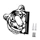 thumbnail image 2 of Estacas de hierro para jardín hechas a mano con arte de metal de animales, decoración de pared artificial para exteriores tigre, 2 of 9