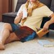 thumbnail image 5 of Balery Red And Blue Fire Dragon E Pantalones cortos de pijama de punto de algodón para hombre con cinturilla y bolsillos-Medium, 5 of 6