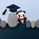 thumbnail image 2 of Panda de graduación, muñeco de panda de peluche, adorable panda de peluche, juguete de panda de dibujos animados, regalo de panda de peluche, 2 of 7