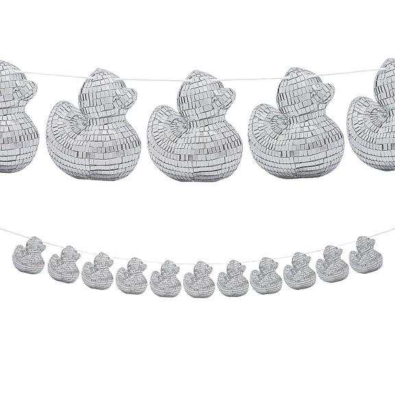 Fun Express 7 ft. Disco Ball Ducks Ready-to-Hang Garland Decoration