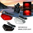 thumbnail image 3 of chengsi 1pc Motorcycle LED Tail Lights Mini Licenses Plate Lamp Red DC 12V Motorbikes Headlight Taillight Rear Stopping Light, 3 of 7