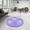 thumbnail image 4 of Ahgly Company Machine Washable Indoor Rectangle Transitional Purple Mimosa Purple Area Rugs, 2' x 3', 4 of 7