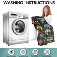 thumbnail image 6 of Wearable Oversized Blanket,Colorful Controllers Games Icons Black Pattern Wearable Blanket Hoodie for Adults,Cozy Hooded Blankets with Super Pockets,Super Warm Fuzzy Pullover for Women & Men, 6 of 6