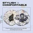 thumbnail image 3 of Silky Design Bonnet with Elastic Soft Band Adjustable Women and Men Bonnets for Sleeping, Comfortable Satin Fabric (Whitey Huey), 3 of 7