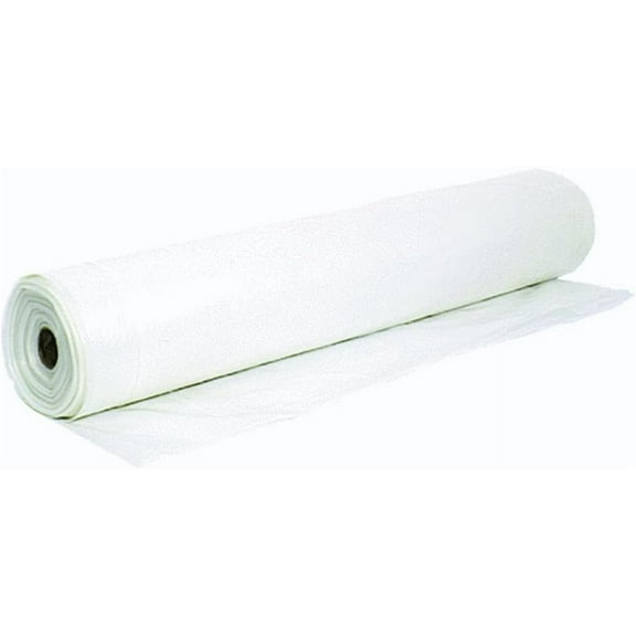 BERRY GLOBAL 825309 White Plastic Sheeting, 10' x 100