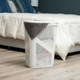 thumbnail image 4 of Mind Reader 60L Slim Laundry Hamper, Lid, Ventilated, Plastic, 17.25"L x 13.75"W x 23.5"H, White, 4 of 9