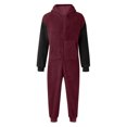 thumbnail image 4 of Adeawade Toddler Boys Spring Onesie 12-13 Years Long Sleeve Round Neck Boys Warm Hooded Onesie Jumpsuit Winter Warm Pajamas With Color Design For Toddlers And Kids Classic Clothes, 4 of 4