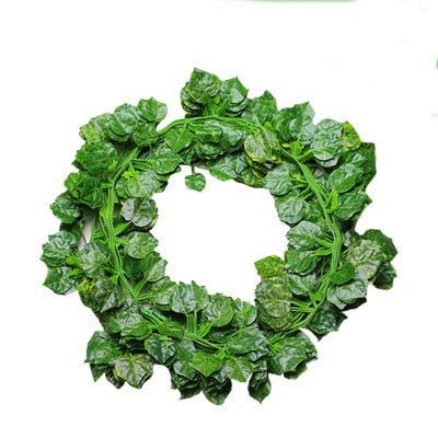 Guirnalda de hojas de plantas de hiedra de vid colgante de hojas de hiedra falsas de flores artificiales de 90 " UHUSE Hojas de hiedra artificial