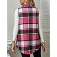thumbnail image 2 of Cuteduck Womens Sleeveless Plaid Vest Wool Blazer Jackets Cardigan Outerwear Fall Winter Tops, 2 of 9