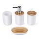 thumbnail image 1 of Juego de accesorios de baño Dispensador de jabón Botella Plato Lavabo Portacepillos de Dientes Taza Traje Blanco, 1 of 7