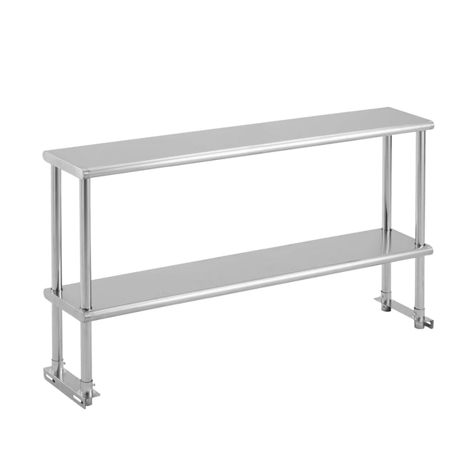 EDTara Stainless Steel Work Table, Commercial Kitchen Prep Table with Casters & Backsplash, Heavy-Duty Workstation for Restaurant, Bakery & Food Service