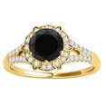 thumbnail image 2 of Aonejewelry 1.00 Ct. Ttw Black Diamond Wedding Engagement Ring In 10k Solid Yellow Gold, 2 of 4