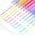thumbnail image 5 of Glitter Gel Pen Set - 18 Shimmering Colors with Smooth Ink for Black Paper, Adult Coloring & Journaling(1Set, B), 5 of 6
