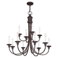 thumbnail image 3 of Livex Lighting - Cranford - 12 Light Chandelier in Farmhouse Style - 34 Inches, 3 of 3