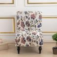 thumbnail image 2 of LKJYER Stretch Armless Accent Chair Covers, Spandex Armless Accent Chair Slipcovers Printed Soft Armless Chair Slipcovers with Elastic Bottom Non Slip Armchair Covers for Living Room, 2 of 7
