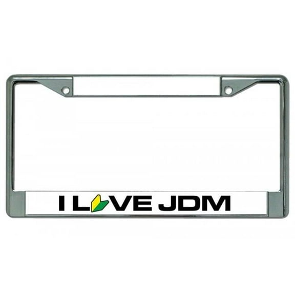 212 Main LPO1850 I Love JDM with Logo Photo License Plate Frame, Free Screw Caps
