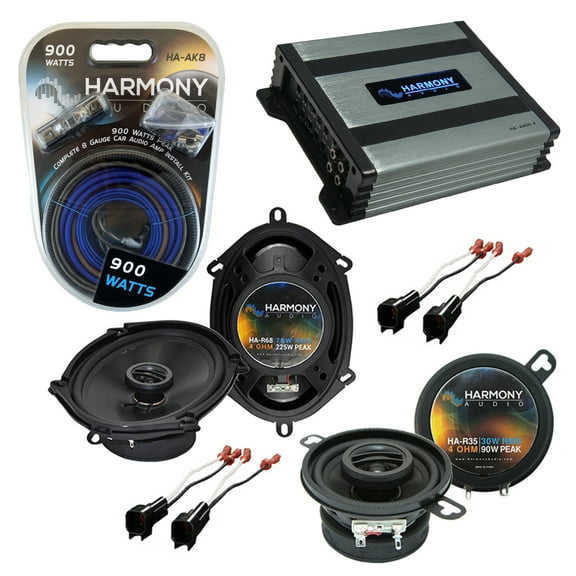 Ford Thunderbird 2002-2005 OEM Speaker Upgrade Harmony R68 R35 & HA-A400.4 Amp