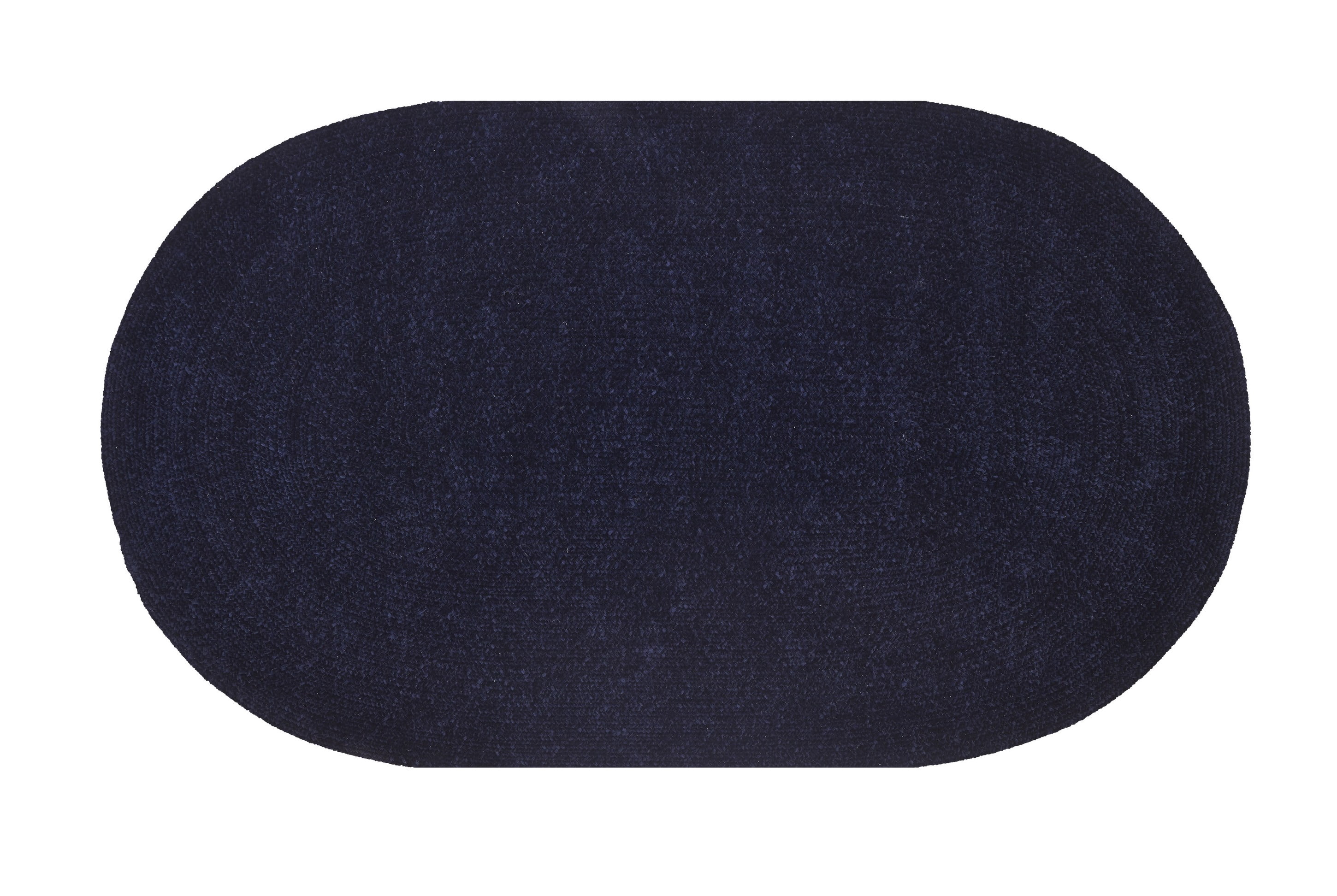 Better Trends Oval Braided Rug 30"x 50" 100% Cotton Rug for Indoor Use, Area Rug for Bedroom Chenille Solid Collection - (Navy)