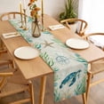 thumbnail image 3 of Sea Turtle Coastal Table Runner - 72 Inch Long, Kitchen Dining Table Runner Dresser Scarves, Vintage Nautical Ocean Starfish Compass Farmhouse Decor for Coffee Tables Wedding Party Banquet, 3 of 8