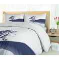thumbnail image 5 of Ambesonne Melancholy Duvet Cover Sets, Lonely Tree by Lake, 2-King, Pale Blue Indigo, 5 of 7