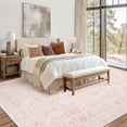 thumbnail image 4 of CAROMIO 8' x 10' Area Rug for Dining Room Boho Vintage Floral Bedroom Indoor Carpet, Pink, 4 of 7