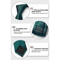 thumbnail image 5 of HISDERN Green Ties for Men Business Tie and Pocket Square Set Classic Satin Mens Wedding Necktie,Green, 5 of 7