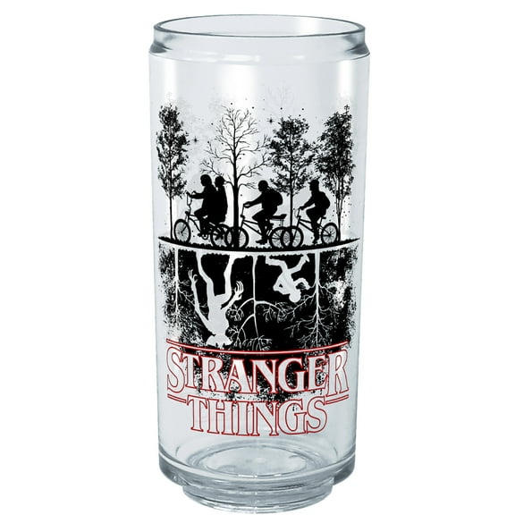 Netflix Stranger Things Silhouette Logo Tritan Can Shaped Cup Clear 16 oz.