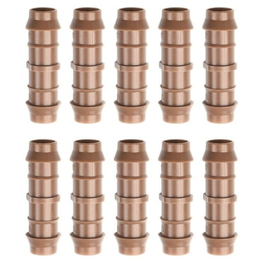 10 Pcs 1/2" Coupling Drip Irrigation Fitting Barbed Drip Line Coupler Connector