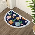 thumbnail image 6 of Harpi Bathroom Floor Mat Clearance, Bath Rugs, Cute Bathroom Carpet Semi-circular Bathroom Floral Bathroom Mat Soft and Water Absorbent Non Slip Bathtub Mat, 6 of 8