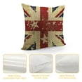 thumbnail image 4 of PRATYUS USA American Flag and The Union Jack British Flag Throw Pillow Cover Farmhouse Cushion Case for Sofa Couch  18x18in, 4 of 5