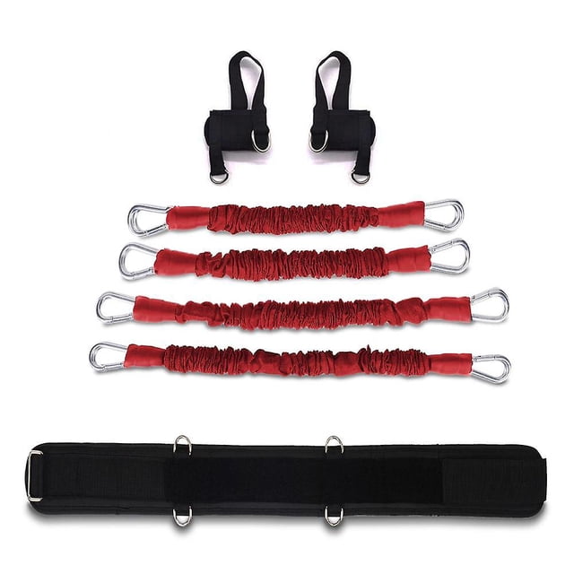 Resistance Bands Exercise With Handles/ankle Cuffs/belt,for Training At Home Full Body Fitness Black