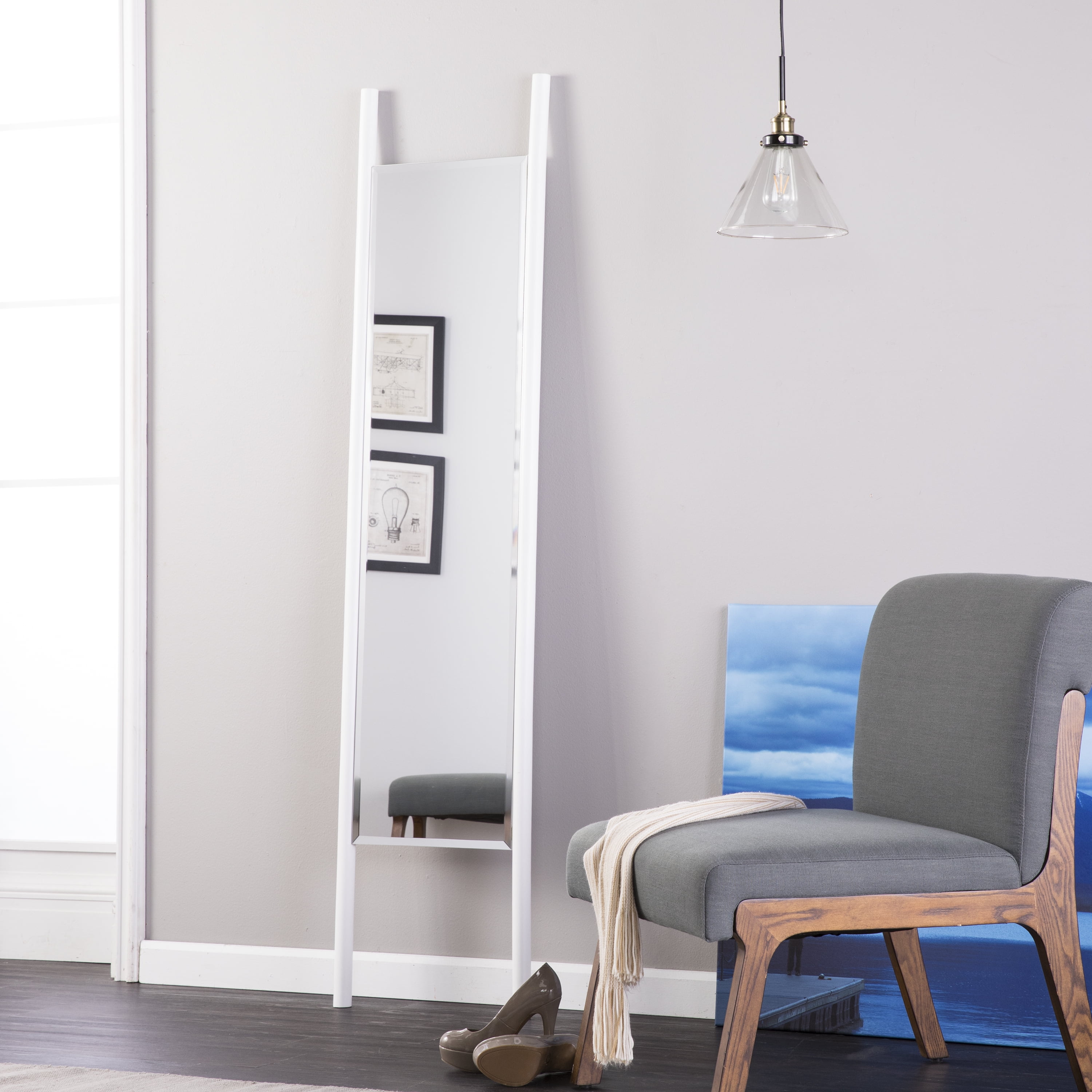 Holly Martin Swain Leaning Mirror White