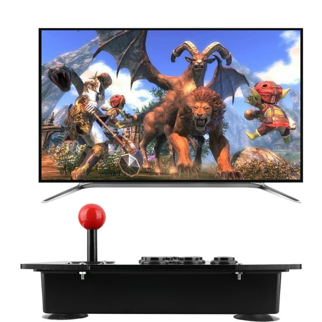 Arcade Rocker Game, Joystick Joystick 8 Key Games and Surroundings 8 Button Handle Controller Black