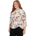 thumbnail image 3 of Alfred Dunner Womens Plus-Size Watercolor Floral Crewneck Top, 3 of 4