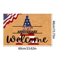 thumbnail image 2 of 250th Anniversary 1776-2026 Independence Day Welcome Doormat,Monogrammed Initial Surname Door Mat,American Flag Patriotic Outdoor Rug W, 2 of 5