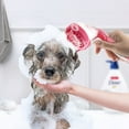 thumbnail image 5 of Summercome Pet Bath Brush, 2025 New 2 in 1 Dog Bath Brush with Built-in Shampoo Dispenser, Pet Wash Brush for Bathing Dog Grooming Massage Brush for Long Short Haired Dogs Cats Shower (Red), 5 of 5