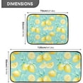 thumbnail image 3 of Lemon Kitchen Rugs and Mats 2 Piece Non Slip Washable Teal Runner Rug Set for Floor Kitchen Decor and Accessories, 3 of 5