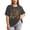 Dark Gray, variant on Trendfront Womens Oversized Floral Graphic Print Tee Summer Short Sleeve T Shirts Crewneck Casual Trendy Plus Size Daily Wear Tops Clothes