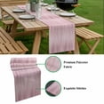 thumbnail image 5 of Pink Table Runner - 36 Inch Long, Kitchen Dining Table Runner Dresser Scarves, Modern Abstract Art Ombre Striped Farmhouse Decor for Coffee Tables Wedding Party Banquet, 5 of 8